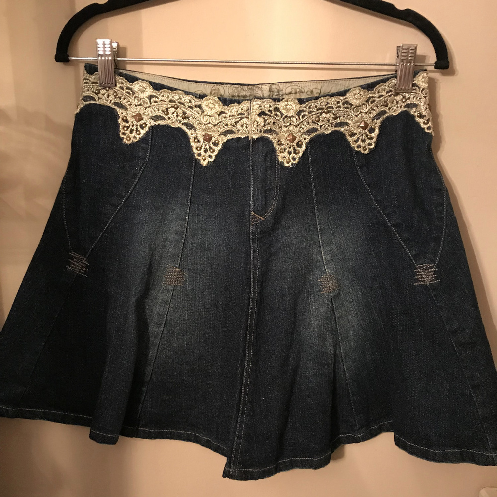 Anthropologie Aryeh Jean Skirt Size Small